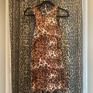 Sexy Racerback tight tshirt bodycon dress leopard 🐆 print